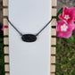 Black Druzy Necklace