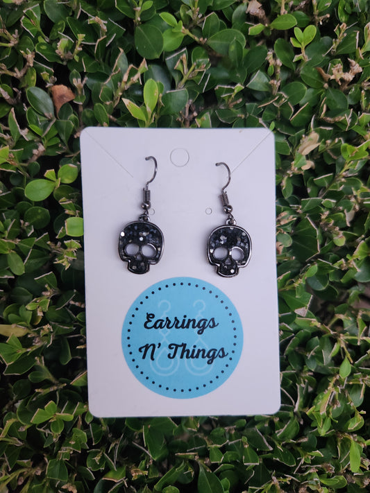Black Skull Earrings