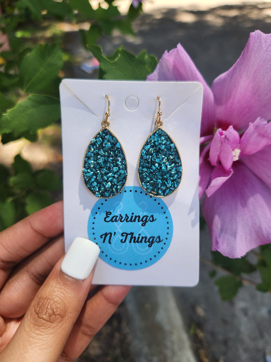 Druzy Blue Earrings