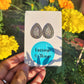 Rhinestone Teardrop Stud Earrings (Silver)