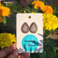 Rhinestone Teardrop Stud Earrings (Copper)