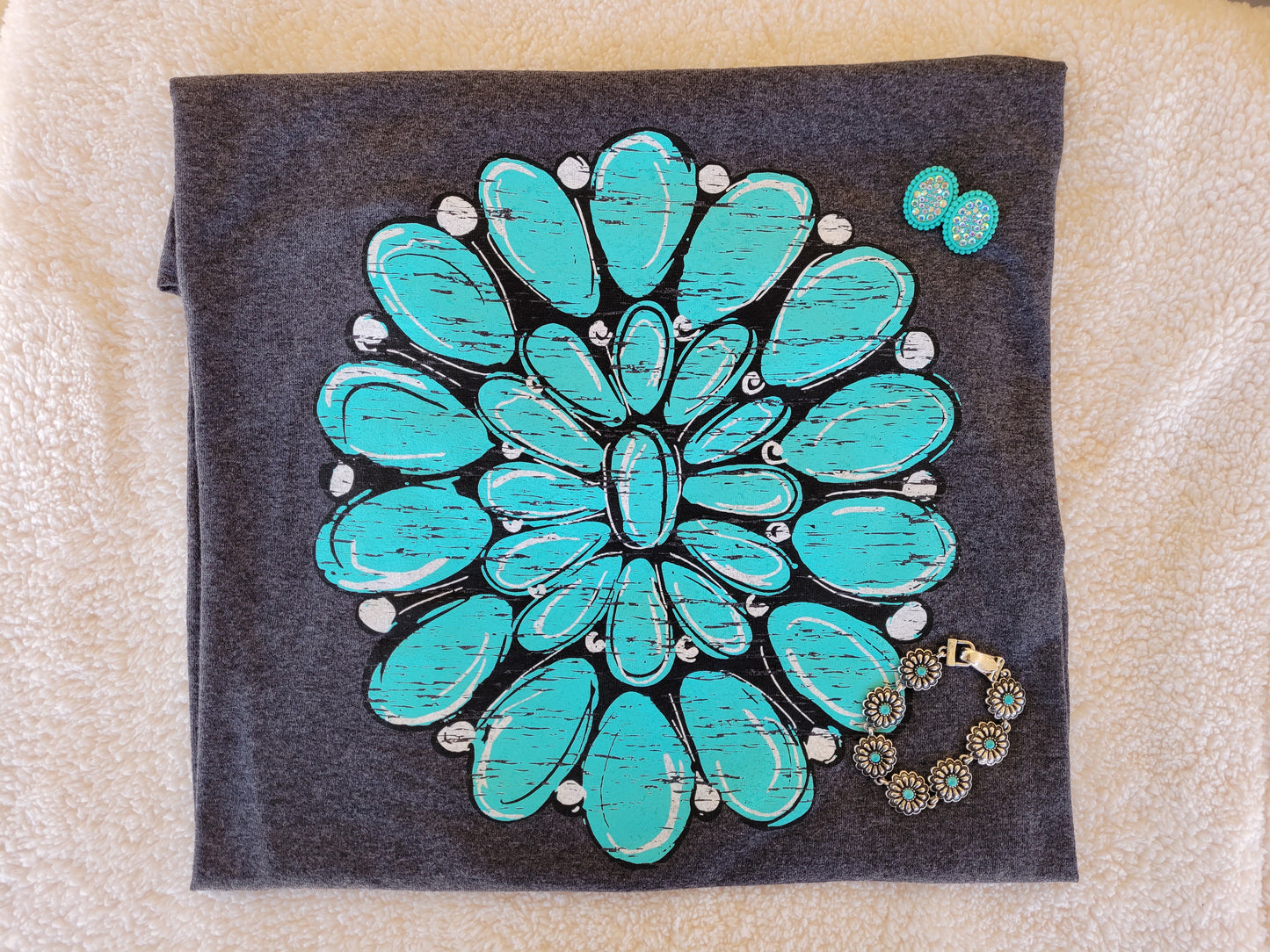 Gray Western Concho T-Shirt